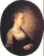 DOU, Gerrit Portrait of a Young Woman oil